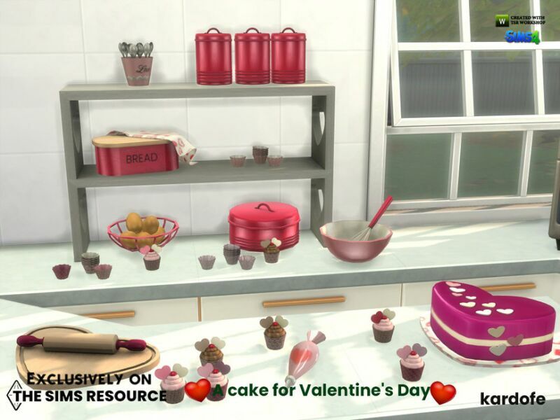 sims 4 cc a cake for valentines day by kardofe 5