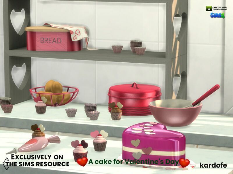 sims 4 cc a cake for valentines day by kardofe 6