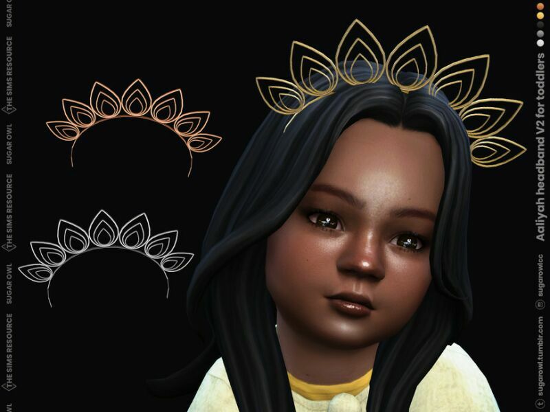 Aaliyah Headband V2 For Toddlers Sims 4 CC