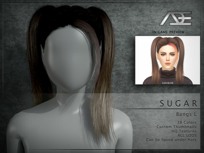 ADE – Sugar (Bangs L) Sims 4 CC