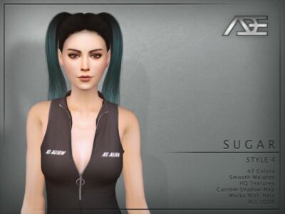 ADE – Sugar Style 4 (Hairstyle) Sims 4 CC