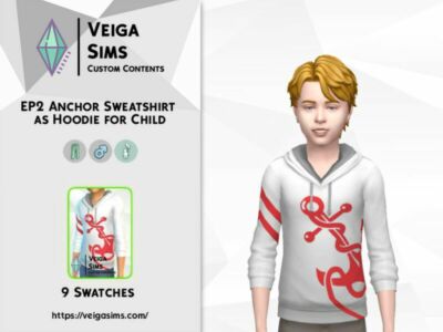 Adult EP2 Sweatshirt AS Hoodie For Child Sims 4 CC