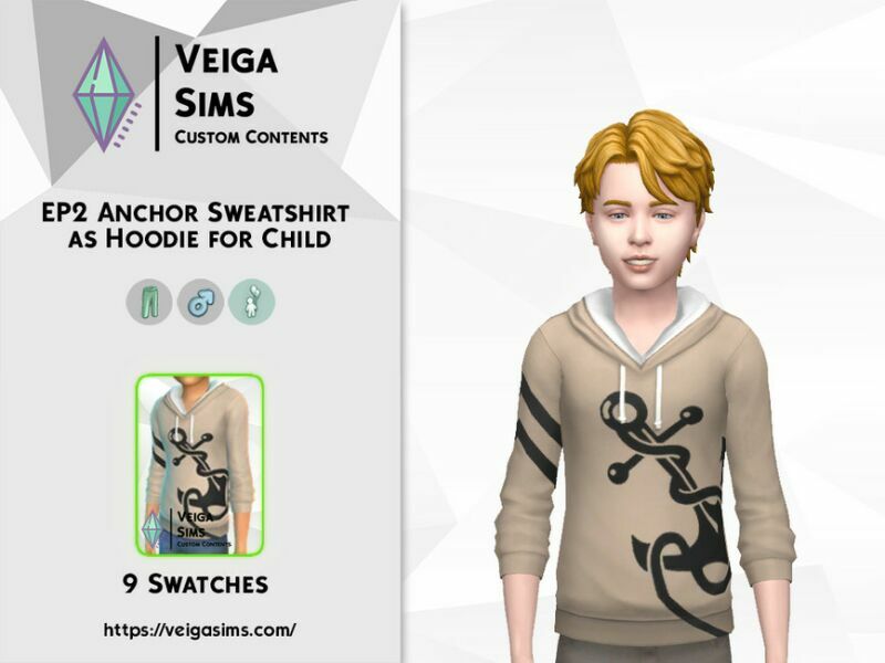 sims 4 cc adult ep2 sweatshirt as hoodie for child 2