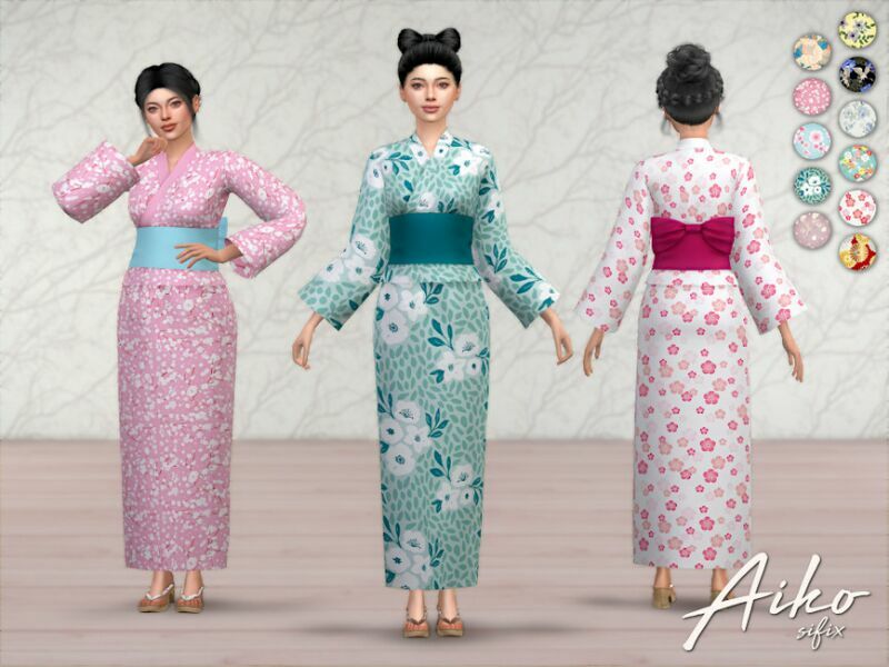 sims 4 cc aiko yukata by sifix 2