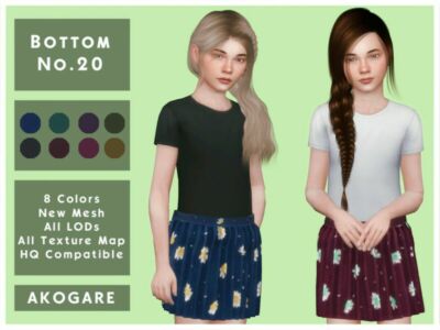 Akogare Bottom NO.20 By _Akogare_ Sims 4 CC