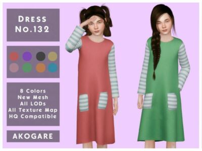 Akogare Dress NO.132 By _Akogare_ Sims 4 CC