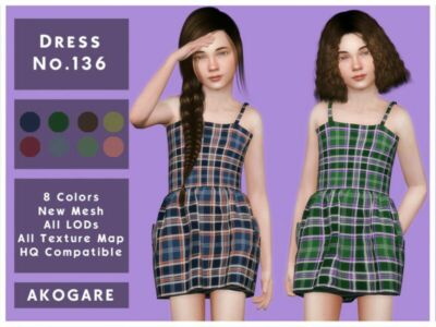 Akogare Dress NO.136 By _Akogare_ Sims 4 CC