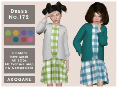 Akogare Dress NO.172 By _Akogare_ Sims 4 CC