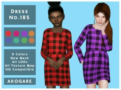 Akogare Dress NO.185 By _Akogare_ Sims 4 CC