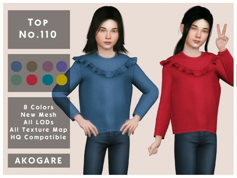 Akogare TOP NO.110 By _Akogare_ Sims 4 CC