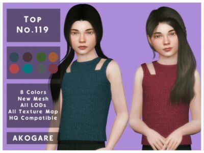 Akogare TOP NO.119 By _Akogare_ Sims 4 CC