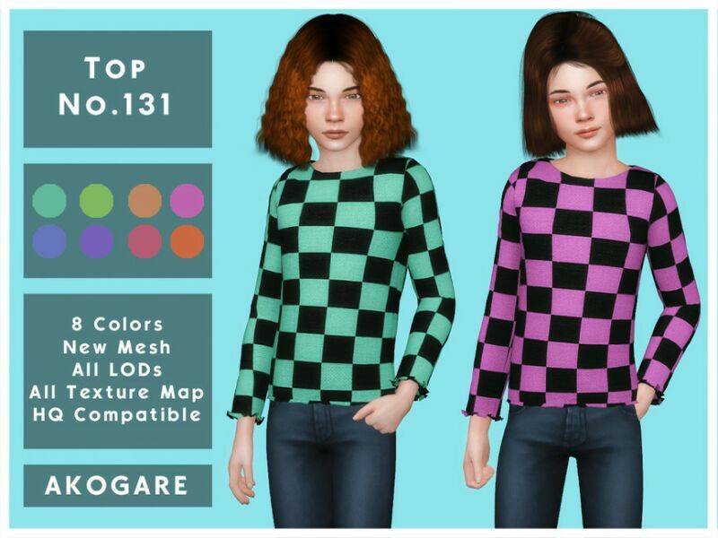 Akogare TOP NO.131 By _Akogare_ Sims 4 CC