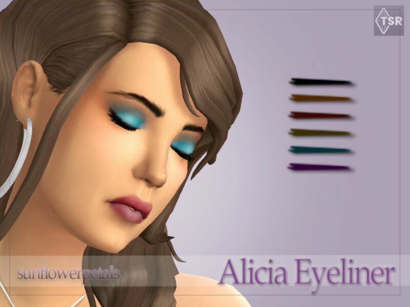 Alicia Eyeliner By Sunflowerpetalscc Sims 4 CC