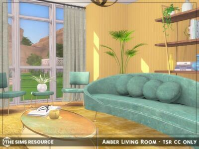 Amber Living Room – TSR CC Only By Sharon337 Sims 4 CC