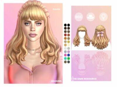 Amelie Hair By Msqsims Sims 4 CC