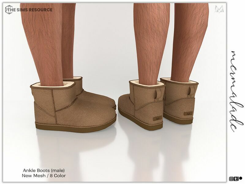 Ankle Boots S234 (Male) By Mermaladesimtr Sims 4 CC