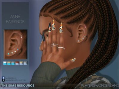 Anna Earrings L By Playerswonderland Sims 4 CC