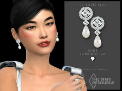 Anne Earrings Version 2 By Glitterberryfly Sims 4 CC