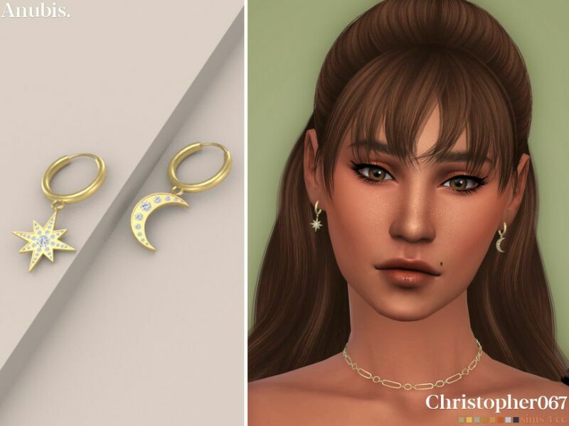 Anubis Earrings By Christopher067 Sims 4 CC