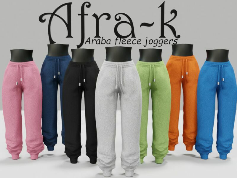 sims 4 cc araba fleece joggers by akaysims 2