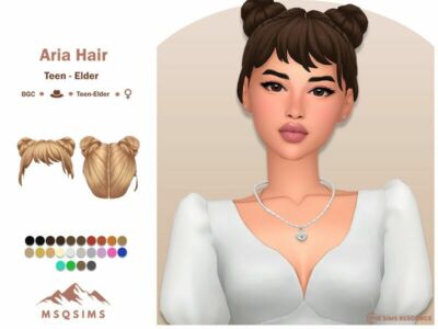 Aria Hair By Msqsims Sims 4 CC