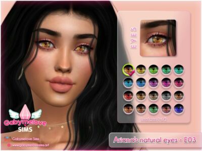 Ariana’S Natural Eyes • E03, Contact Lenses Sims 4 CC