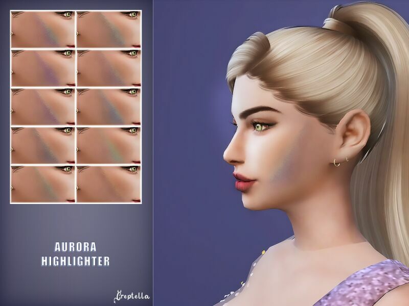 Aurora Highlighter By Creptella Sims 4 CC