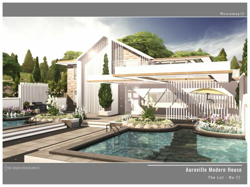 sims 4 cc auroville modern house no cc by moniamay72 2