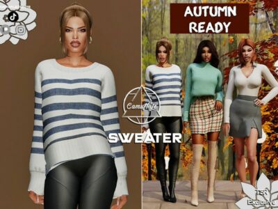 Autumn Ready Collection – Sweater By Camuflaje Sims 4 CC