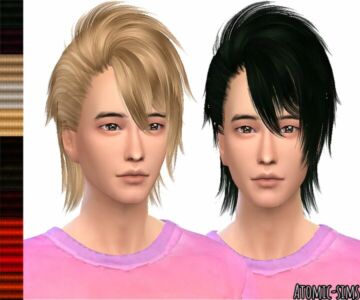 B-Flysims Hair 043 Conversion By Atomic-Sims Sims 4 CC