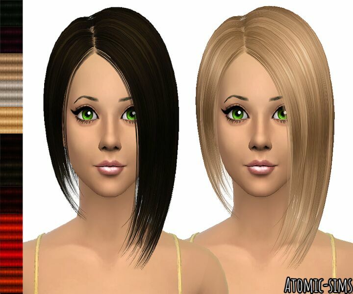 B-Flysims Hair 044 Conversion By Atomic-Sims Sims 4 CC