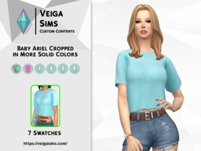 Baby Ariel Cropped In More Solid Colors Sims 4 CC