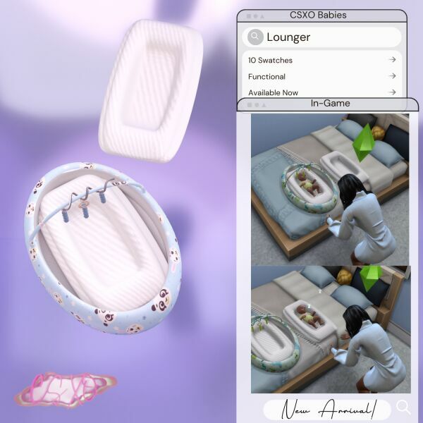 sims 4 cc baby lounger 🍼 2