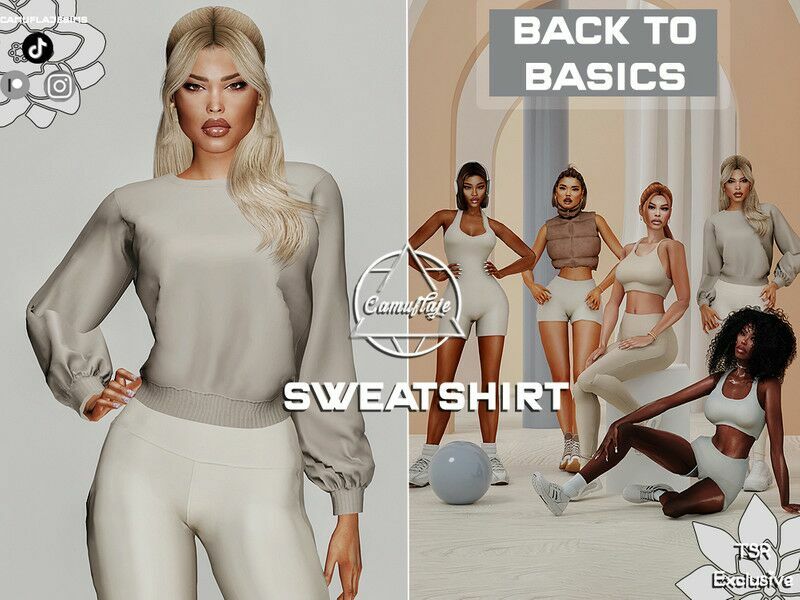 Back To Basics Collection – Sweatshirt By Camuflaje Sims 4 CC