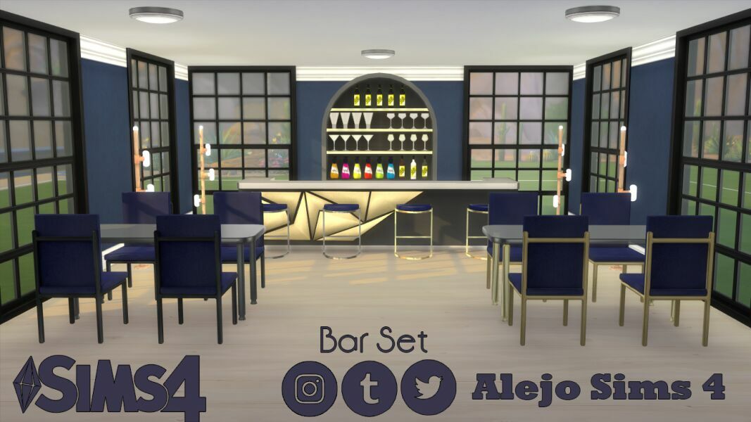 BAR SET Sims 4 CC