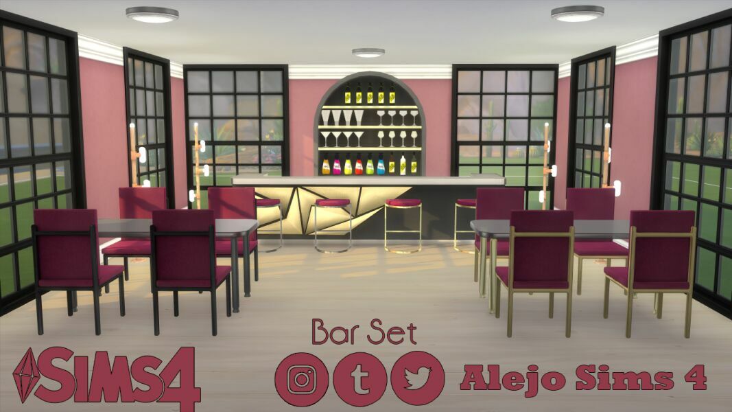 sims 4 cc bar set 2