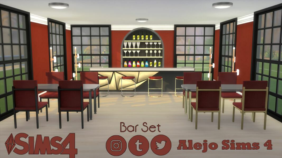 sims 4 cc bar set 4