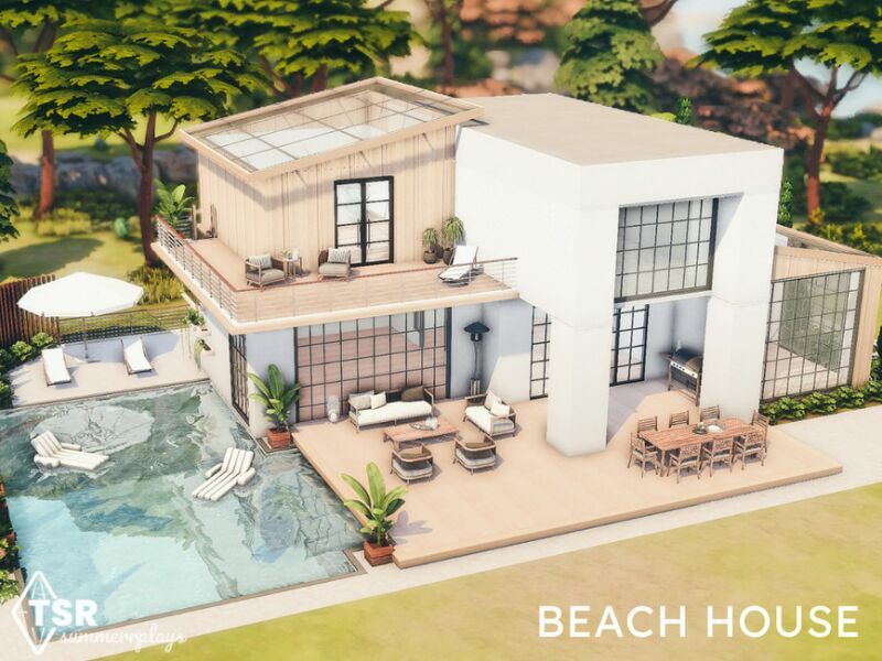 Beach House | TSR CC Only Sims 4 CC