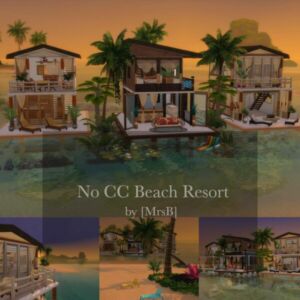 Beach Resort |CC Free By Mrsbarbiex3 Sims 4 CC