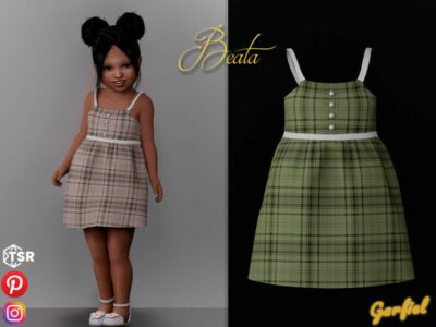 Beata – Plaid Sundress By Garfiel Sims 4 CC