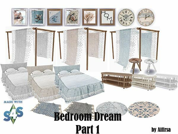 sims 4 cc bed room dream by aifirsa 2