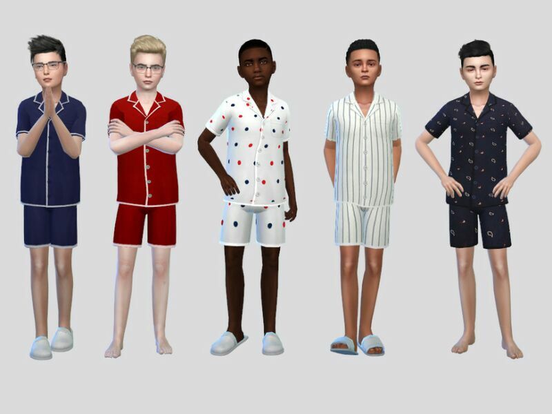 Bedtime Full Outfit Boys By Mclaynesims Sims 4 CC