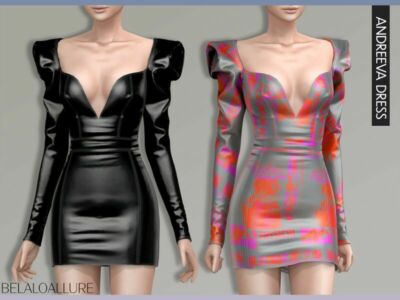 Belaloallure_Andreeva Dress(Patreon) By Belal1997 Sims 4 CC