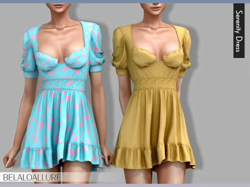 Belaloallure_Serenity Dress (Patreon) By Belal1997 Sims 4 CC