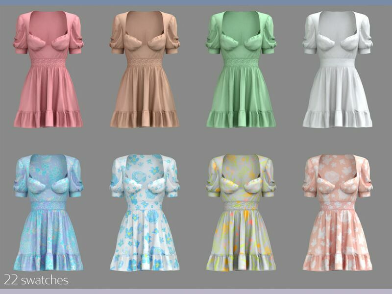 sims 4 cc belaloallure serenity dress patreon by belal1997 2