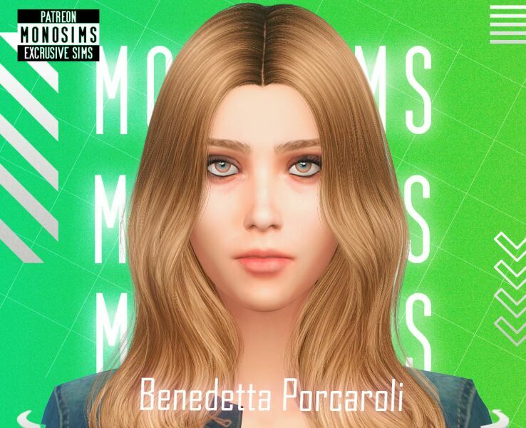 Benedetta Porcaroli Sims By Monosims Sims 4 CC