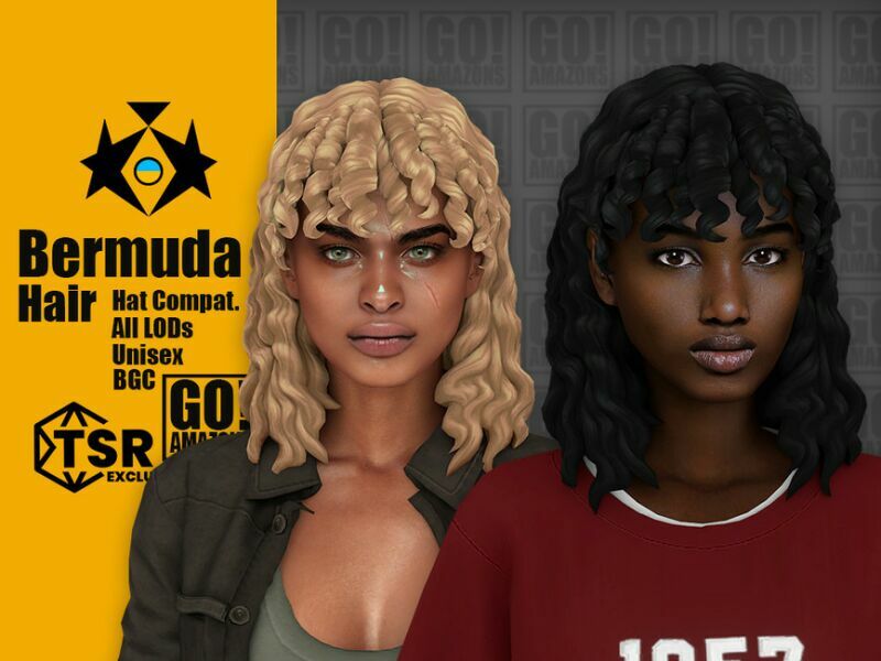 Bermuda Hair By Goamazons Sims 4 CC