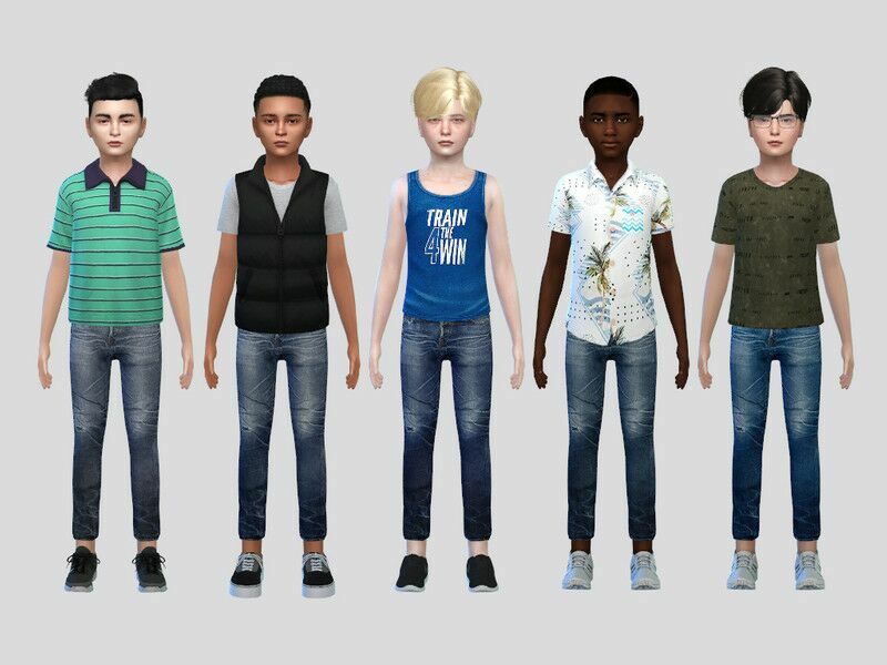 Blair Denim Jeans Boys By Mclaynesims Sims 4 CC