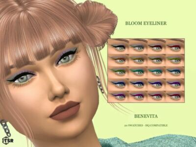 Bloom Eyeliner [HQ] By Benevita Sims 4 CC