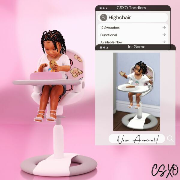 Bloom Toddler Highchair Sims 4 CC